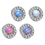 Microdermal - ozdobná část, opál (růžová)