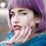 Microdermal - ozdobná část, opál (modrá)