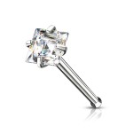 Piercing do nosu čtvereček (tyrkysová)