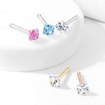 Piercing do nosu čtvereček (tyrkysová)