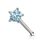 Piercing do nosu hvězdička (tyrkysová)