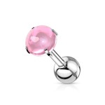 Cartilage piercing do ucha (zelená, 4 mm, 1,2 x 6 mm)