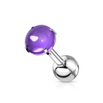 Cartilage piercing do ucha (zelená, 4 mm, 1,2 x 6 mm)