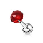 Cartilage piercing do ucha (zelená, 4 mm, 1,2 x 6 mm)