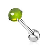 Piercing do jazyku (zelená)