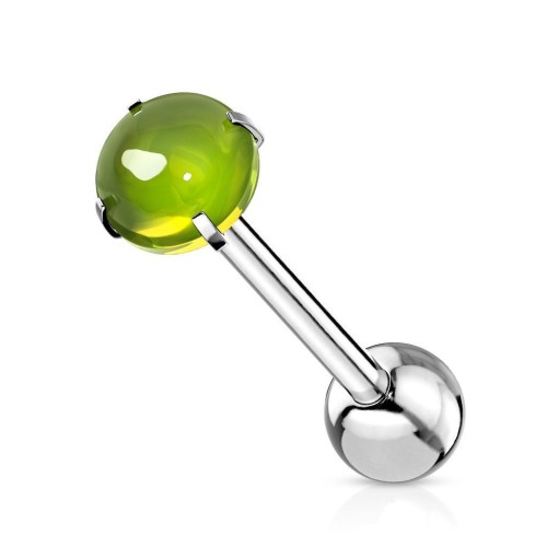 Piercing do jazyku (zelená)