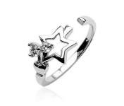 Stříbrný prstýnek na nohu - hvězdička