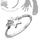 Stříbrný prstýnek na nohu - hvězdička