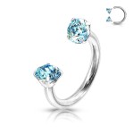 Piercing - podkova s vnitřním závitem (čirá)