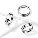 Ocelový prsten FUCK OFF (57)