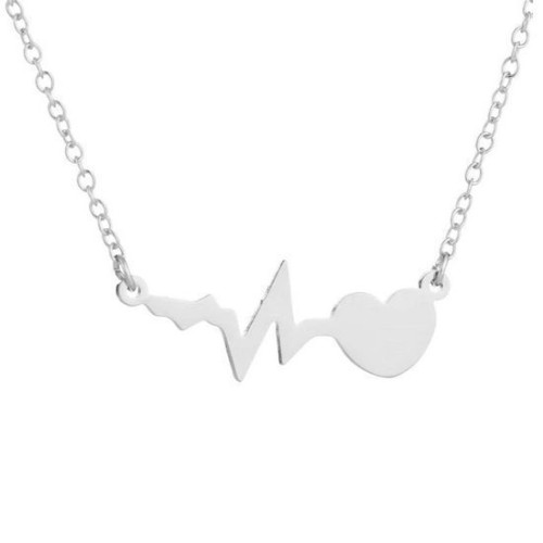 Stříbřený náhrdelník - heart beat