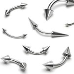 Piercing do obočí 1,6 mm - kónus (1,6 x 8 mm, 3 x 3 mm hrot)