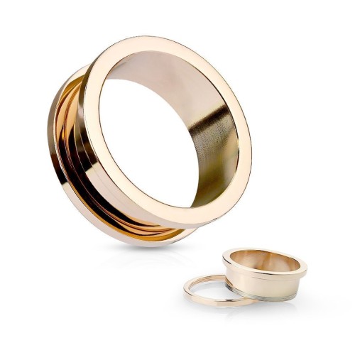 Šroubovací tunel do ucha zlacený (3 mm)