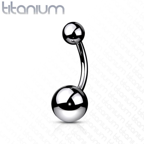 Piercing do pupíku - TITAN (1,6 x 10 mm)