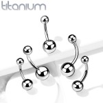 Piercing do pupíku - TITAN (1,6 x 11 mm)