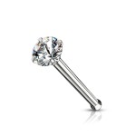 Piercing do nosu - čirý zirkon (2,5 mm)