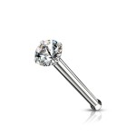 Piercing do nosu - čirý zirkon (2,5 mm)