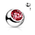 Náhradní kulička chirurgická ocel se zirkonem 1,6 x 4 mm (čirá)