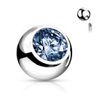 Náhradní kulička chirurgická ocel se zirkonem 1,6 x 5 mm (čirá)