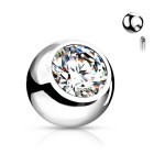 Náhradní kulička chirurgická ocel se zirkonem 1,6 x 6 mm (tmavě modrá)