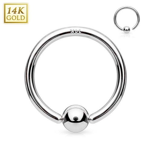 Zlatý piercing - kruh, Au 585/1000 (1,16 g, 1,0 x 8 mm)