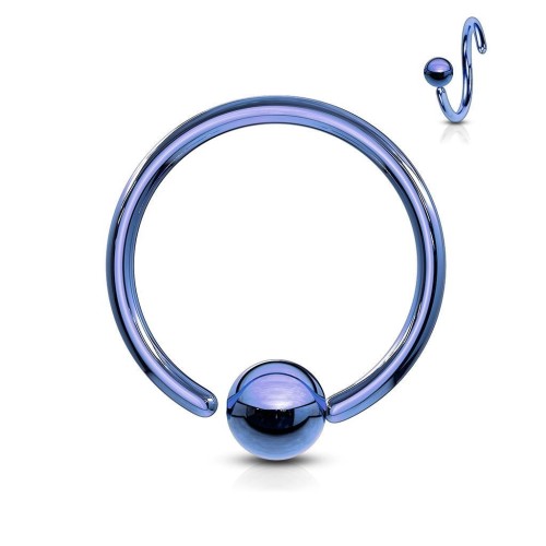 Piercing - kruh modrý (1,0 x 8 mm)
