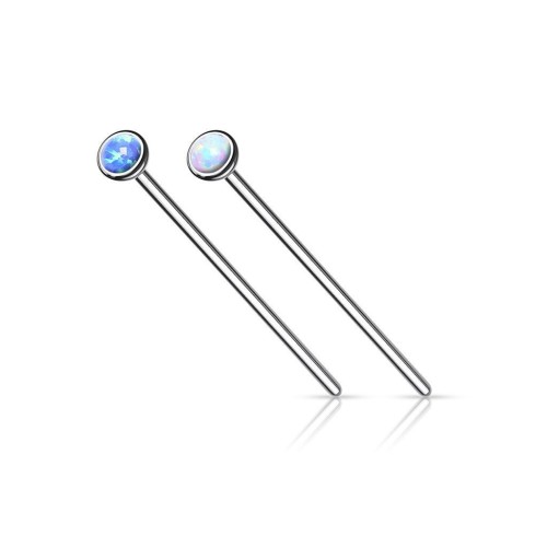 Variabilní piercing do nosu, opál 2,5 mm (modrá)