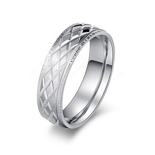 OPR0087 Pánský ocelový prsten, šíře 6 mm (57)