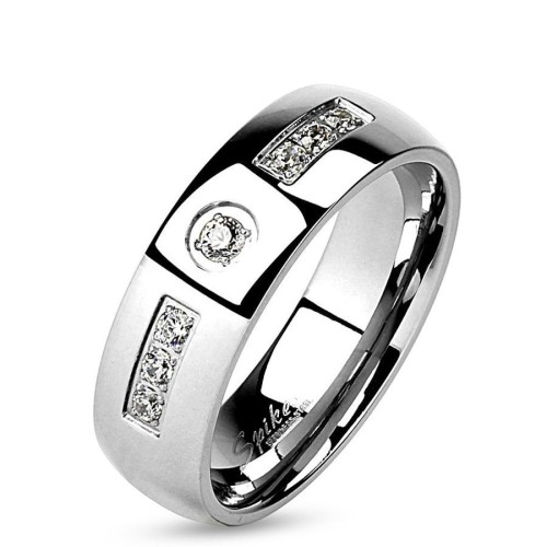 OPR0094 Dámský ocelový prsten (52)