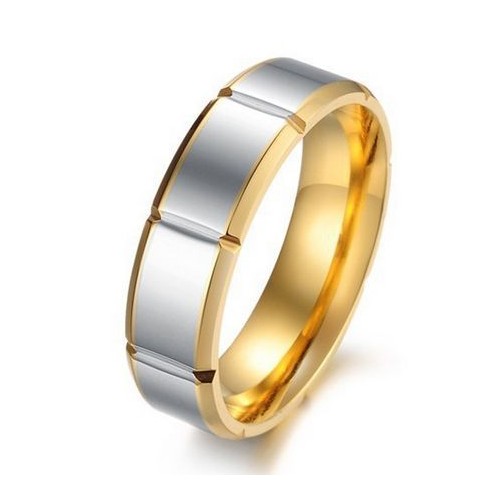 OPR0052 Pánský ocelový prsten, šíře 6 mm (57)