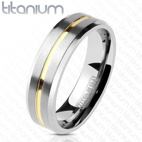 TT1043 Pánský snubní prsten titan (57)