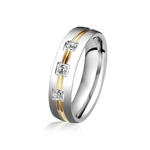 OPR0039-D-Zr Dámský ocelový prsten se zirkonem, šíře 5 mm (49)