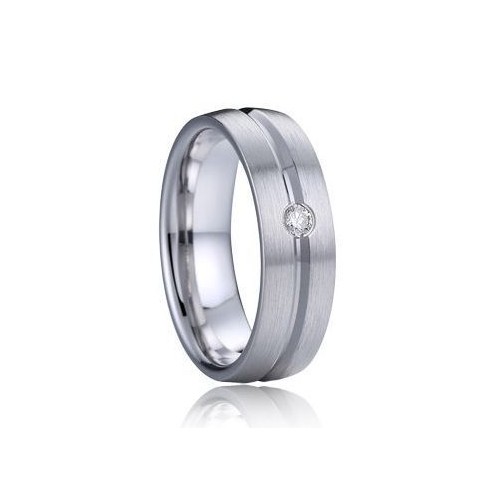 AN1033 Dámský snubní prsten s diamantem stříbro, AG 925/1000