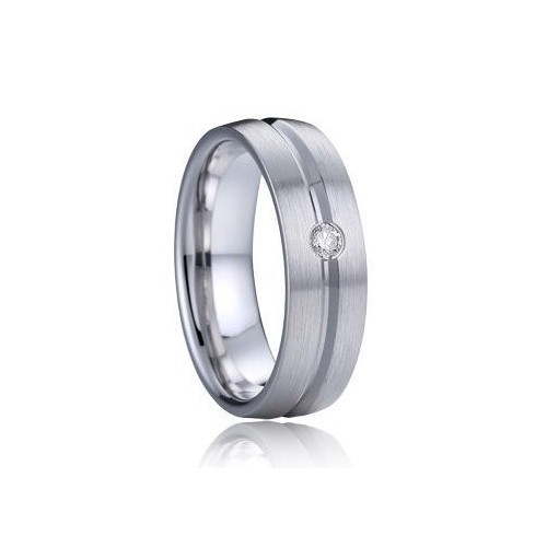AN1033 Dámský snubní prsten s diamantem stříbro, AG 925/1000 vel. 52 (5,80 g)