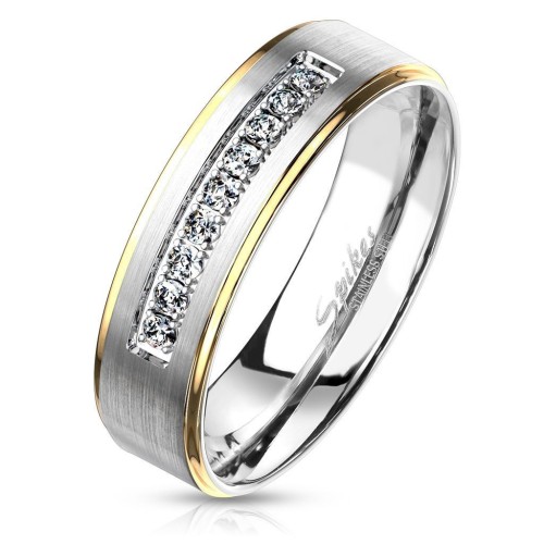 OPR0109 Pánský ocelový prsten se zirkony (70)