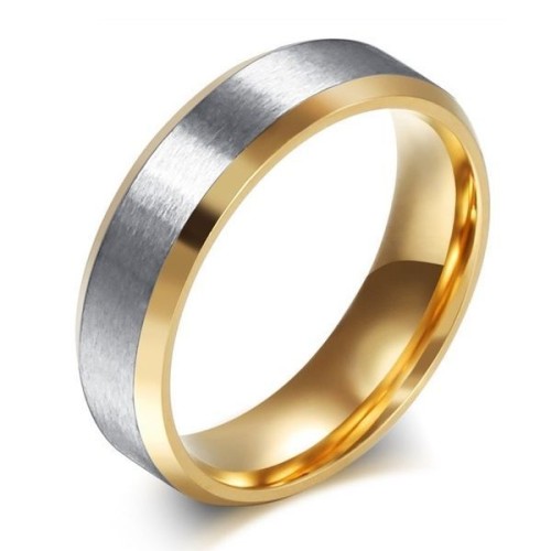 OPR1830 Pánský zlacený ocelový prsten (62)