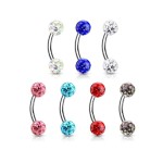 Piercing do obočí s krystaly Crystals From Swarovski® 1,2 x 8 mm [9]