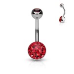 Piercing do pupíku zdobený Crystals from Swarovski® (fialová)