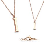 Zlacený ocelový řetízek s přívěškem iniciála ”D”