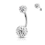 Piercing do pupíku s vnitřním závitem (duhová)