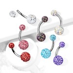 Piercing do pupíku s vnitřním závitem (čirá)