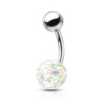 Piercing do pupíku s kamínky Crystals From Swarovski® kulička 8mm