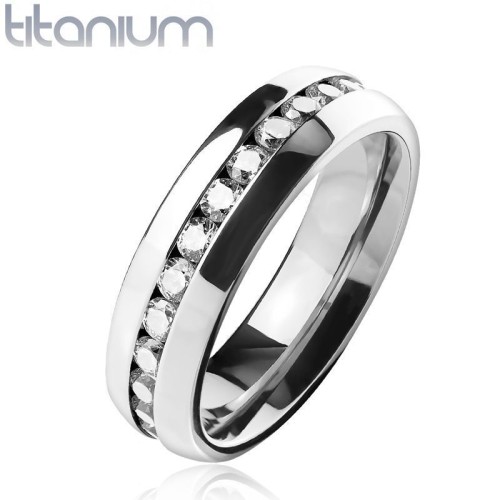 TT1042 Dámský prsten titan, šíře 6 mm (62)