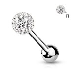 Piercing do jazyka vnitřní závit (tyrkysová)
