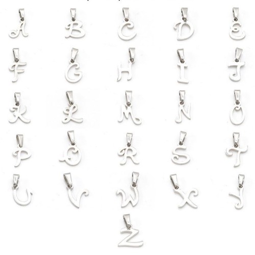 Ocelový přívěsek - písmenko - iniciála E