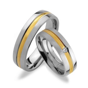 Dámský snubní ocelový prsten šíře 5 mm, vel. 51