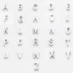 Navlékací ocelový přívěsek iniciála - písmeno K