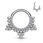 Ocelový piercing do nosu - septum
