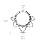 Ocelový piercing do nosu - septum