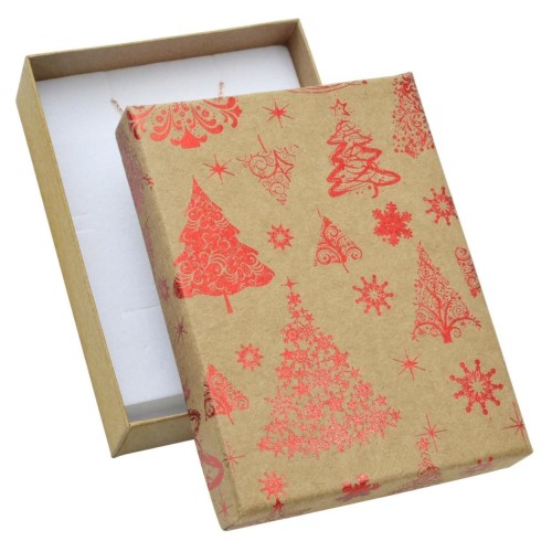 Vánoční dárková krabička na soupravu - červený motiv